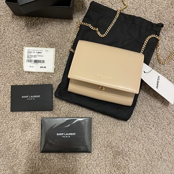 Cream Saint Laurent Mini Bag - Picture 5 of 5